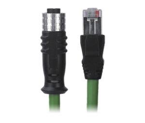 M12 Female to RJ45 Cable 4 Pin Code D Shielded