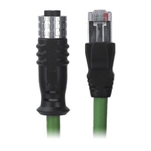 M12 Female to RJ45 Cable 4 Pin Code D Shielded