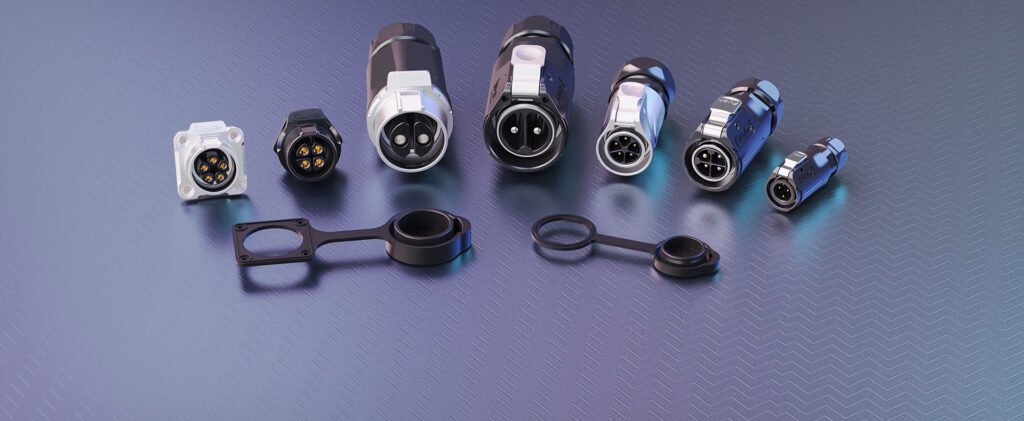 LP-20-J02PP-01-001, 2-Pin Female Push-Pull Cable Coupler Waterproof Connector