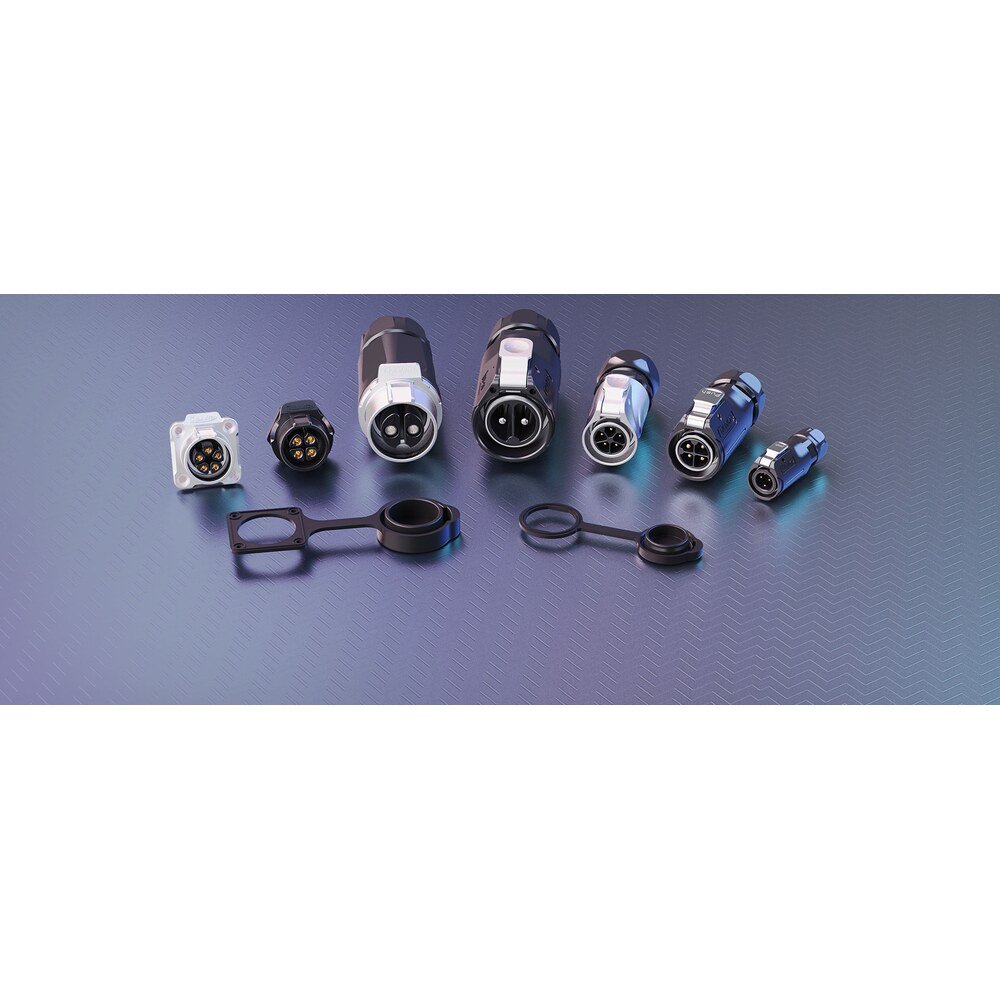 LP-20-J07PP-01-001, 7-Pin Female Push-Pull Cable Coupler Waterproof Connector