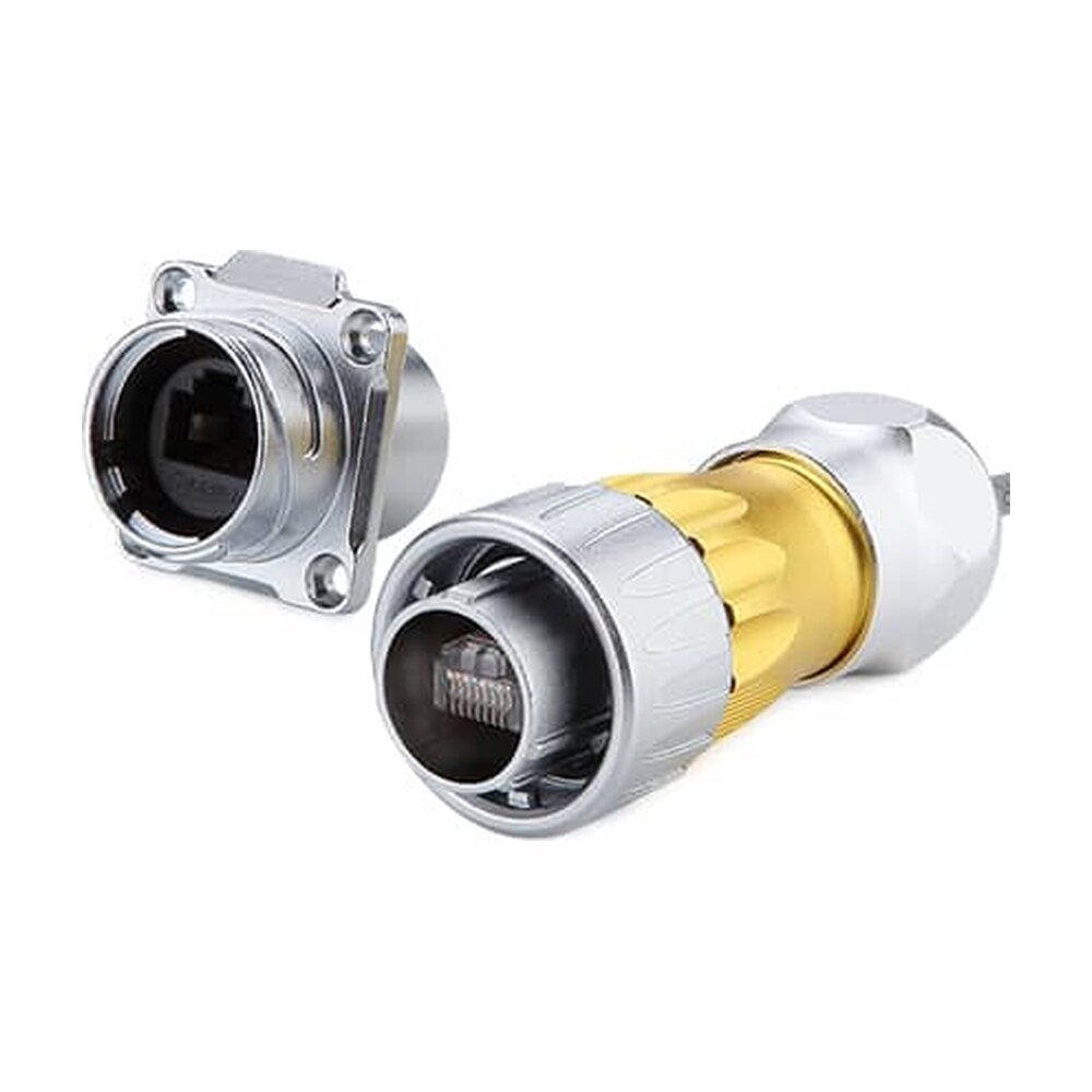 DH-24-J/RJ45/213/SX-43-401, DH-24 RJ45 Ethernet Socket (Panel Mount) Waterproof Connector