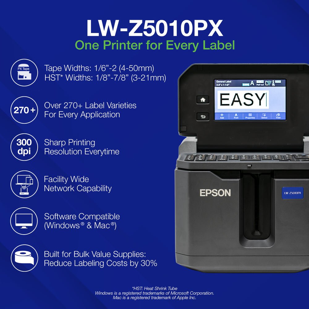 LW-Z5010PX-R — Epson LabelWorks LW-Z5010PX Standard Kit with Rewinder