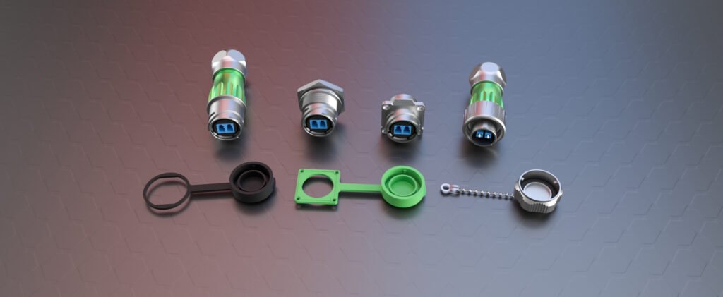 DH-24-C/LC/016/PE-43-001, DH-24 Fiber Optic (LC) Plug (Cable Mount) Waterproof Connector