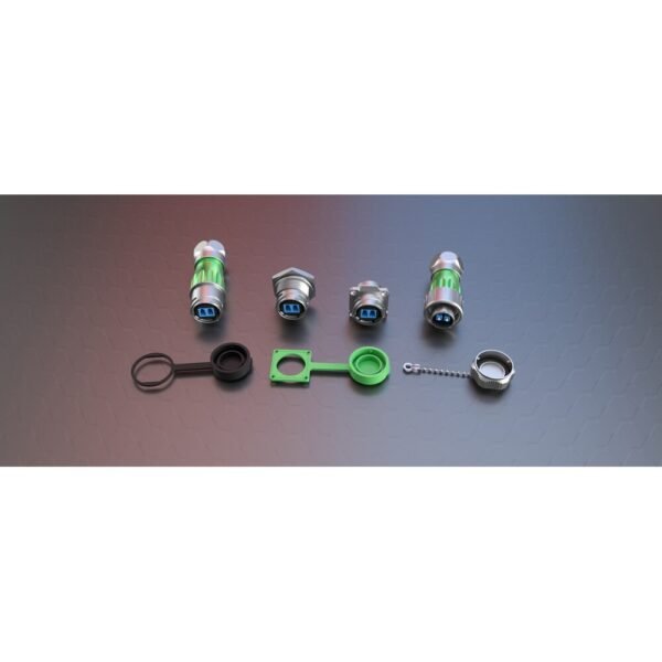 DH-24-C/LC/016/PE-43-001, DH-24 Fiber Optic (LC) Plug (Cable Mount) Waterproof Connector