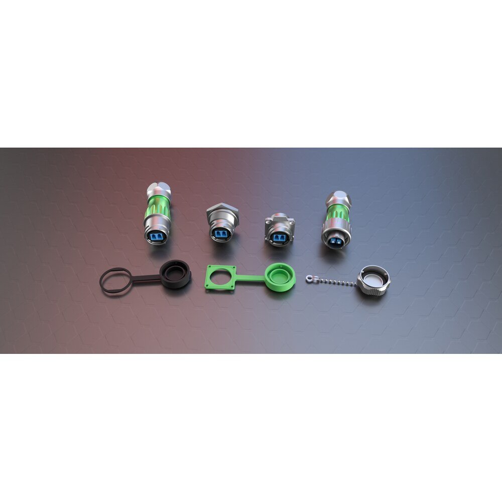 DH-24-C/LC/016/PE-43-001, DH-24 Fiber Optic (LC) Plug (Cable Mount) Waterproof Connector