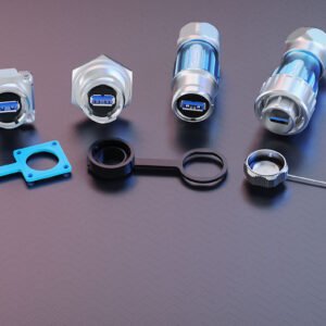 DH-24-C/USB3/016/PE-41-001, DH-24 USB 2.0/3.0 Plug (Cable Mount) Waterproof Connector