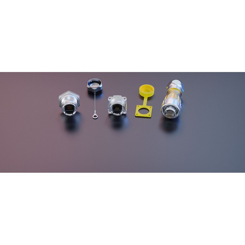 DH-24-J/RJ45/213/SX-43-401, DH-24 RJ45 Ethernet Socket (Panel Mount) Waterproof Connector
