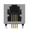 MR-962130 (4P4C) Shielded, Receptacle, DIP, Modular Jack
