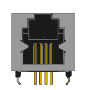 MR-962130 (4P4C) Shielded, Receptacle, DIP, Modular Jack