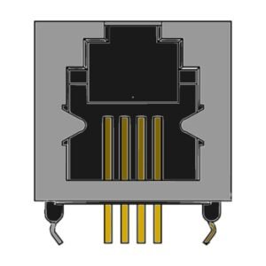 MR-962130 (4P4C) Shielded, Receptacle, DIP, Modular Jack