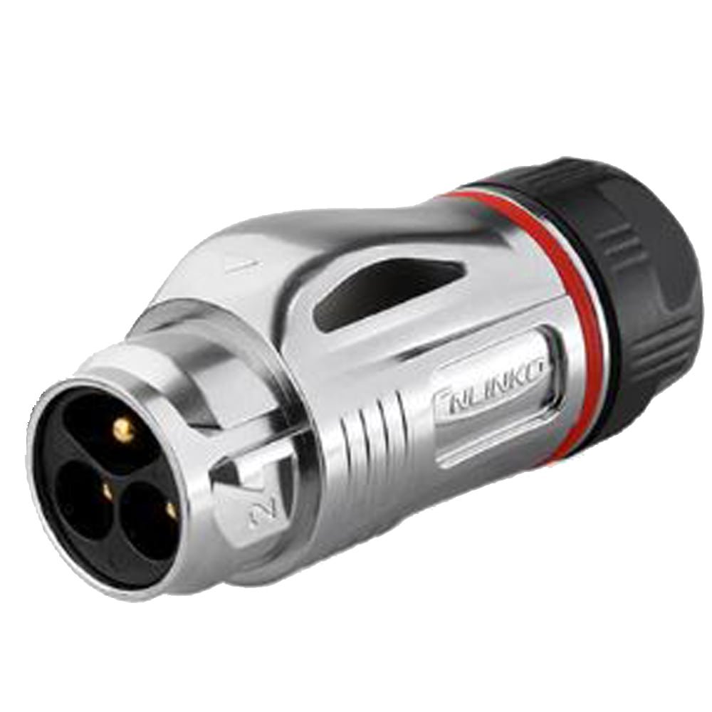 BD-24-C03PE-23-001, 3-Pin Metal Male Cable Mount Waterproof Connector