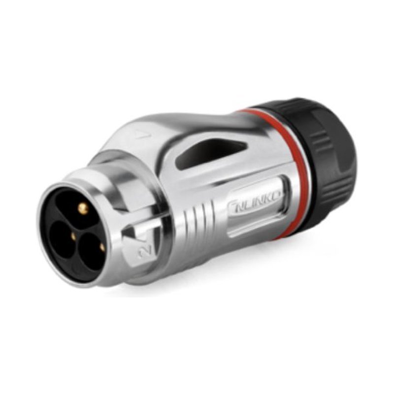 BD-24-C03PE-23-001, 3-Pin Metal Male Cable Mount Waterproof Connector