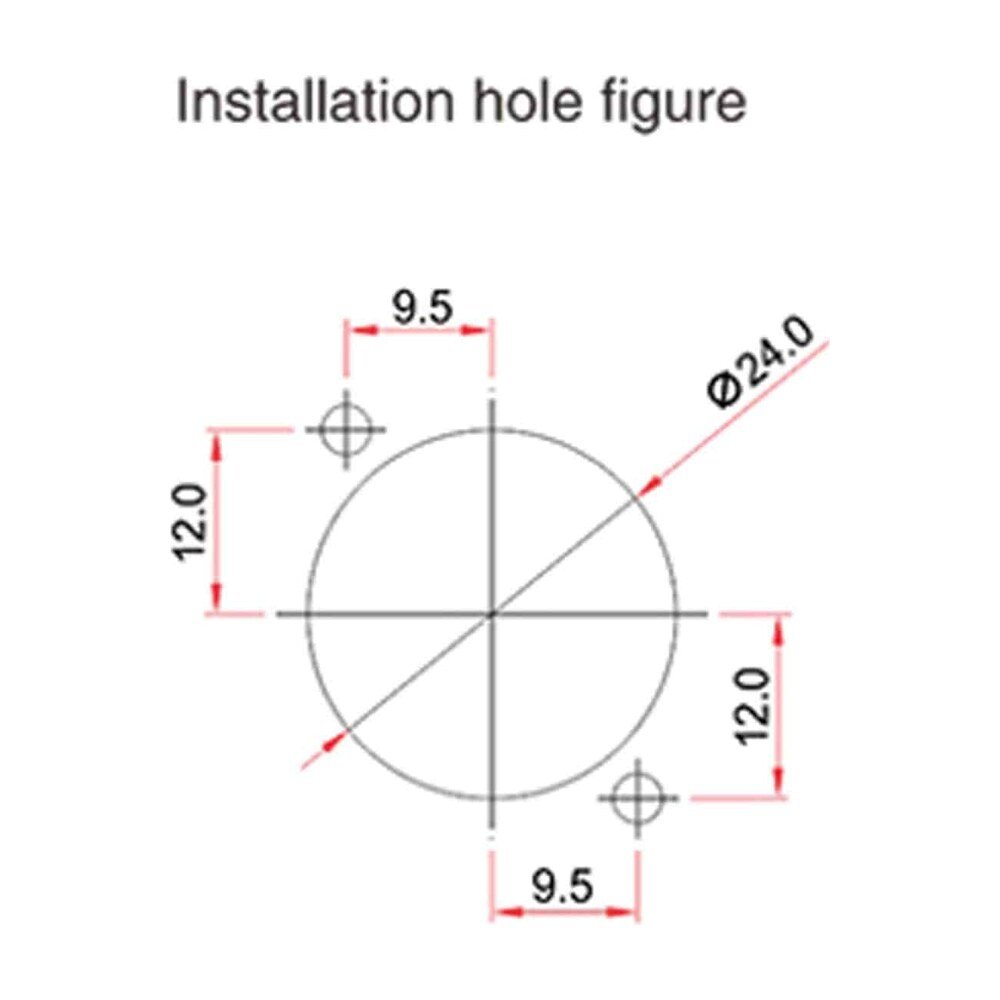 BD-24-J03SX-22-201, 3-Pin Plastic Female Panel Mount Waterproof Connector