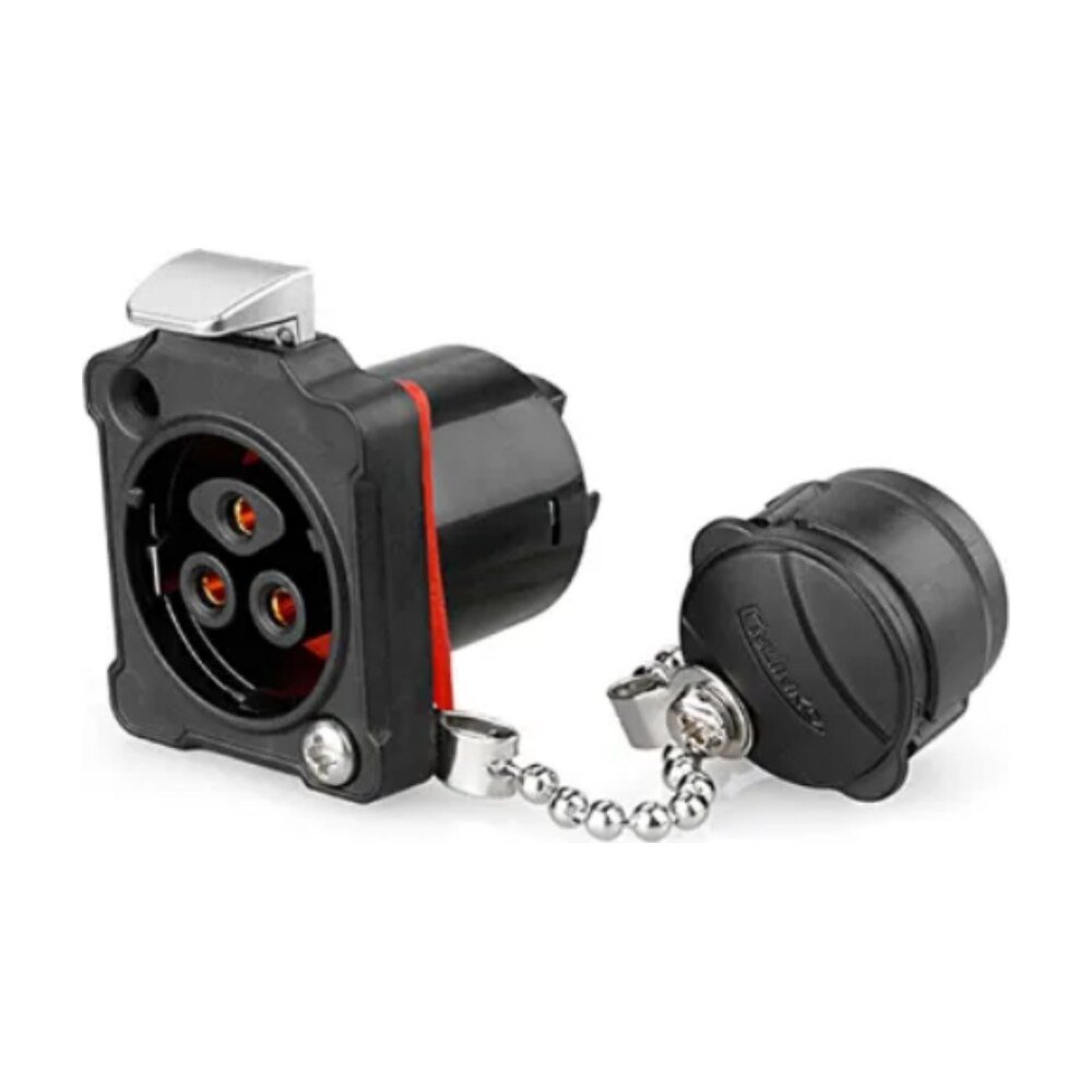 BD-24-J03SX-22-201, 3-Pin Plastic Female Panel Mount Waterproof Connector