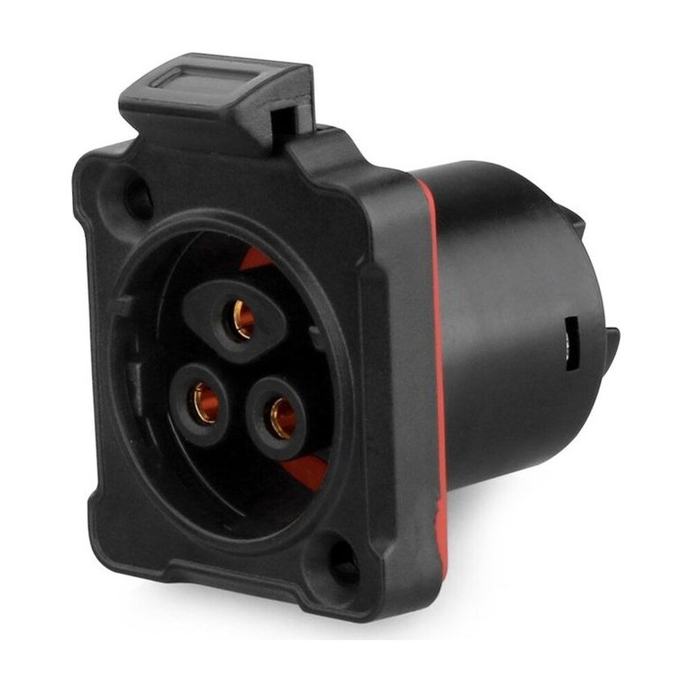 BD-24-J03SX-22-201, 3-Pin Plastic Female Panel Mount Waterproof Connector