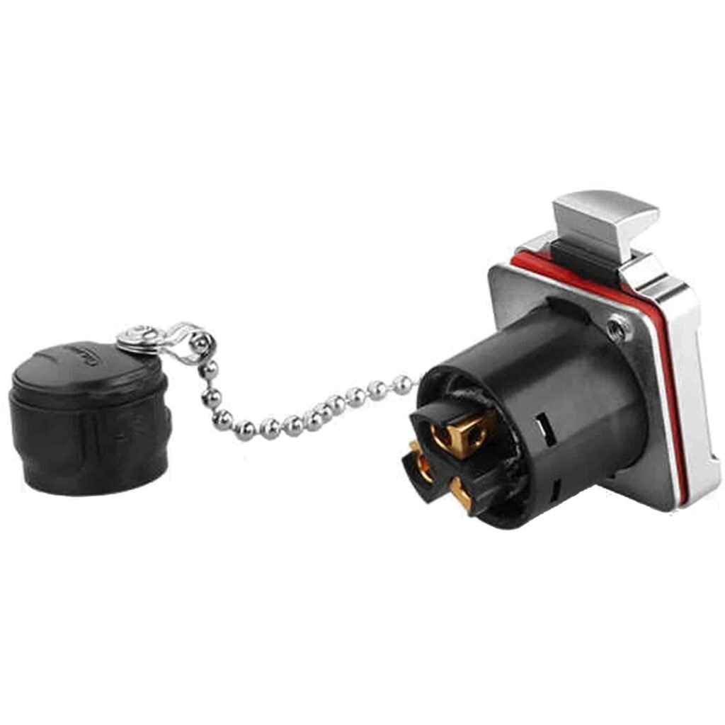 BD-24-J03SX-23-301, 3-Pin Metal Female Panel Mount Waterproof Connector