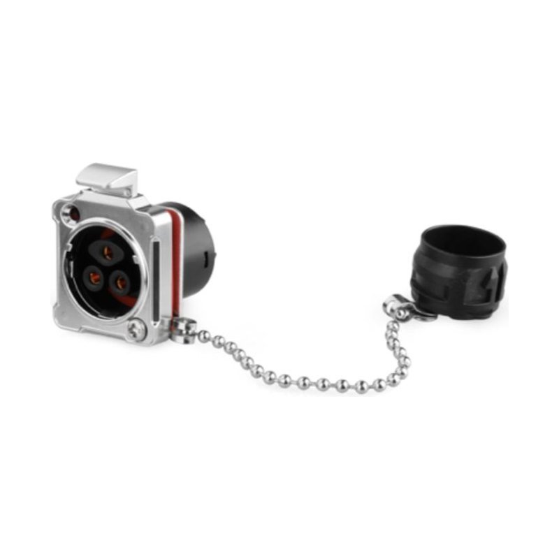 BD-24-J03SX-23-301, 3-Pin Metal Female Panel Mount Waterproof Connector