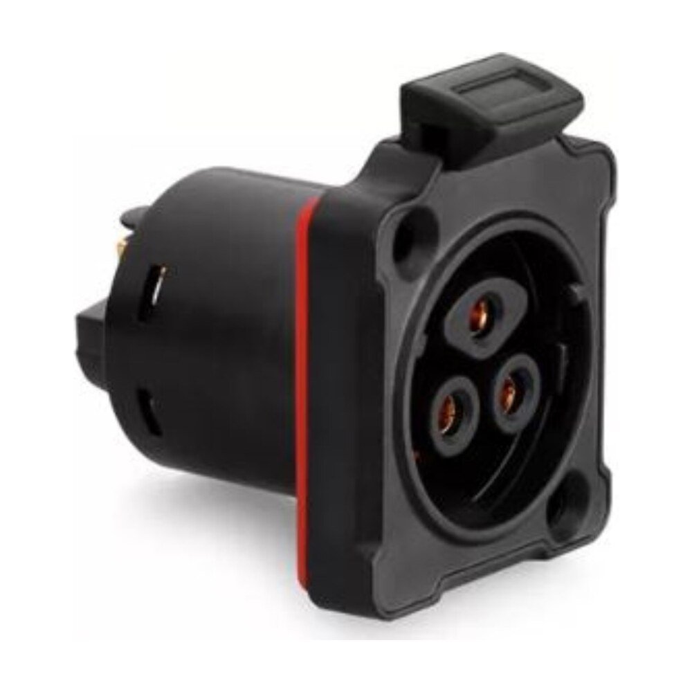 BD-24-J03SX-22-201, 3-Pin Plastic Female Panel Mount Waterproof Connector