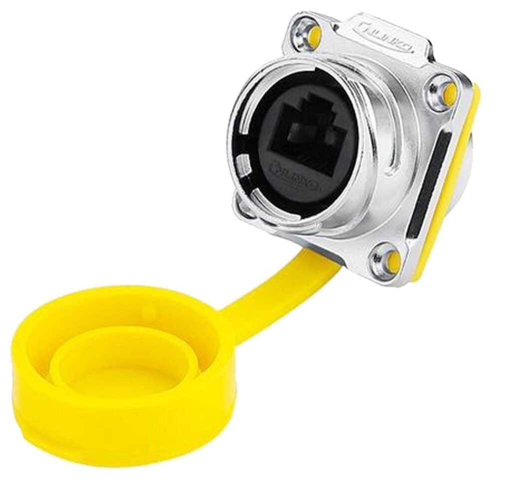 DH-24-J/RJ45/213/SX-43-401, DH-24 RJ45 Ethernet Socket (Panel Mount) Waterproof Connector