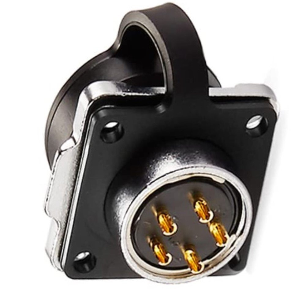 DH-20-J05SX-03-401, 5-Pin Female Panel Mount Waterproof Connector