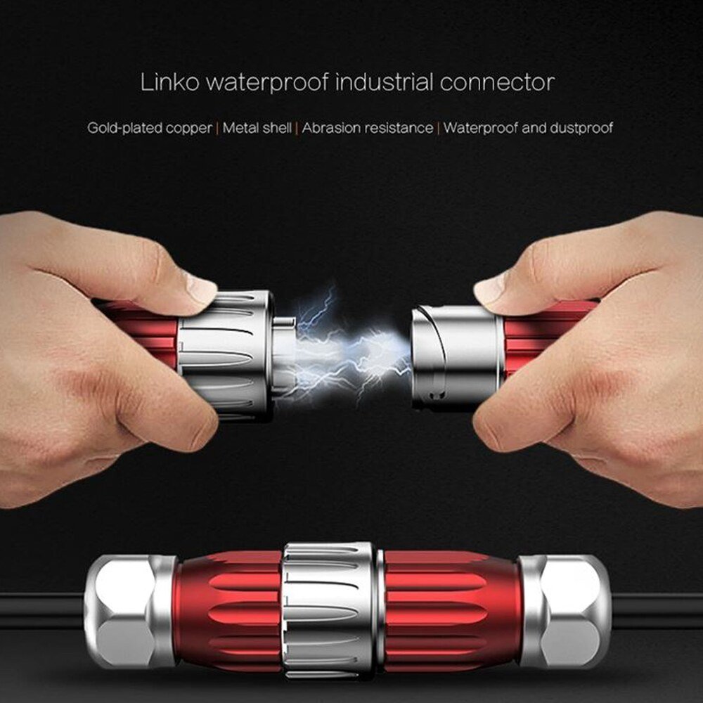 DH-20-C05PE-03-001, 5-Pin Male Cable Mount Waterproof Connector