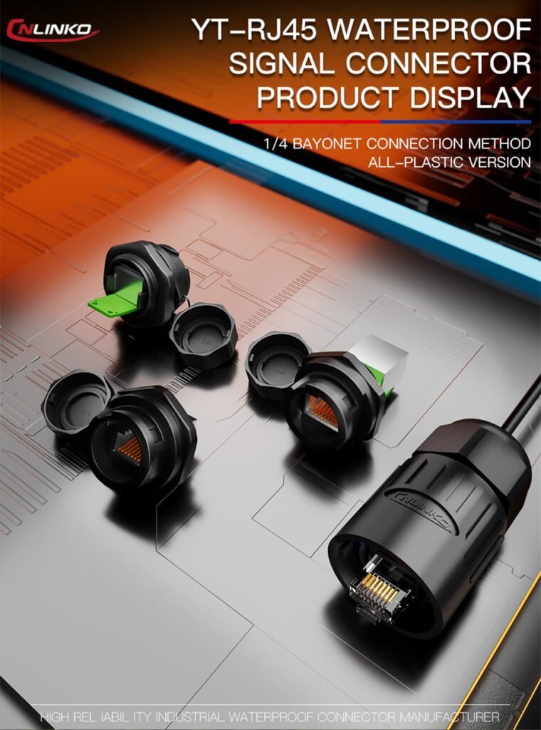 New Circular Panel Mount RJ45 Connector with Dual Ethernet Ports