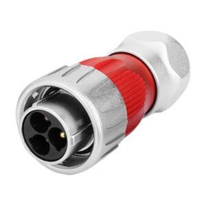 DH-24-C03PE-03-001, 3-Pin Male Cable Mount Waterproof Connector