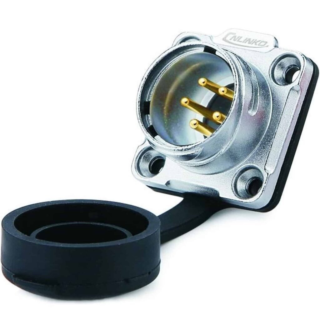 DH-20-C05SX-03-401, 5-Pin Male Panel Mount Waterproof Connector