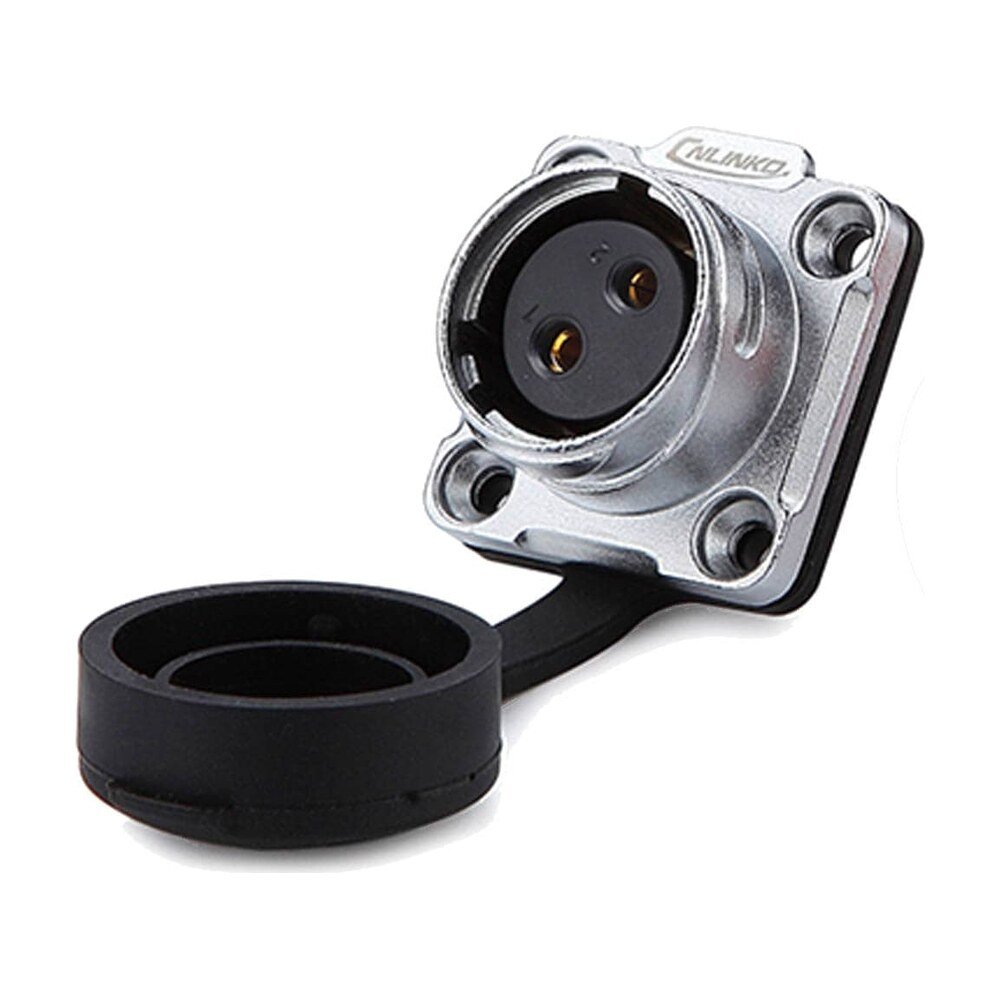 DH-20-J02SX-03-401, 2-Pin Female Panel Mount Waterproof Connector