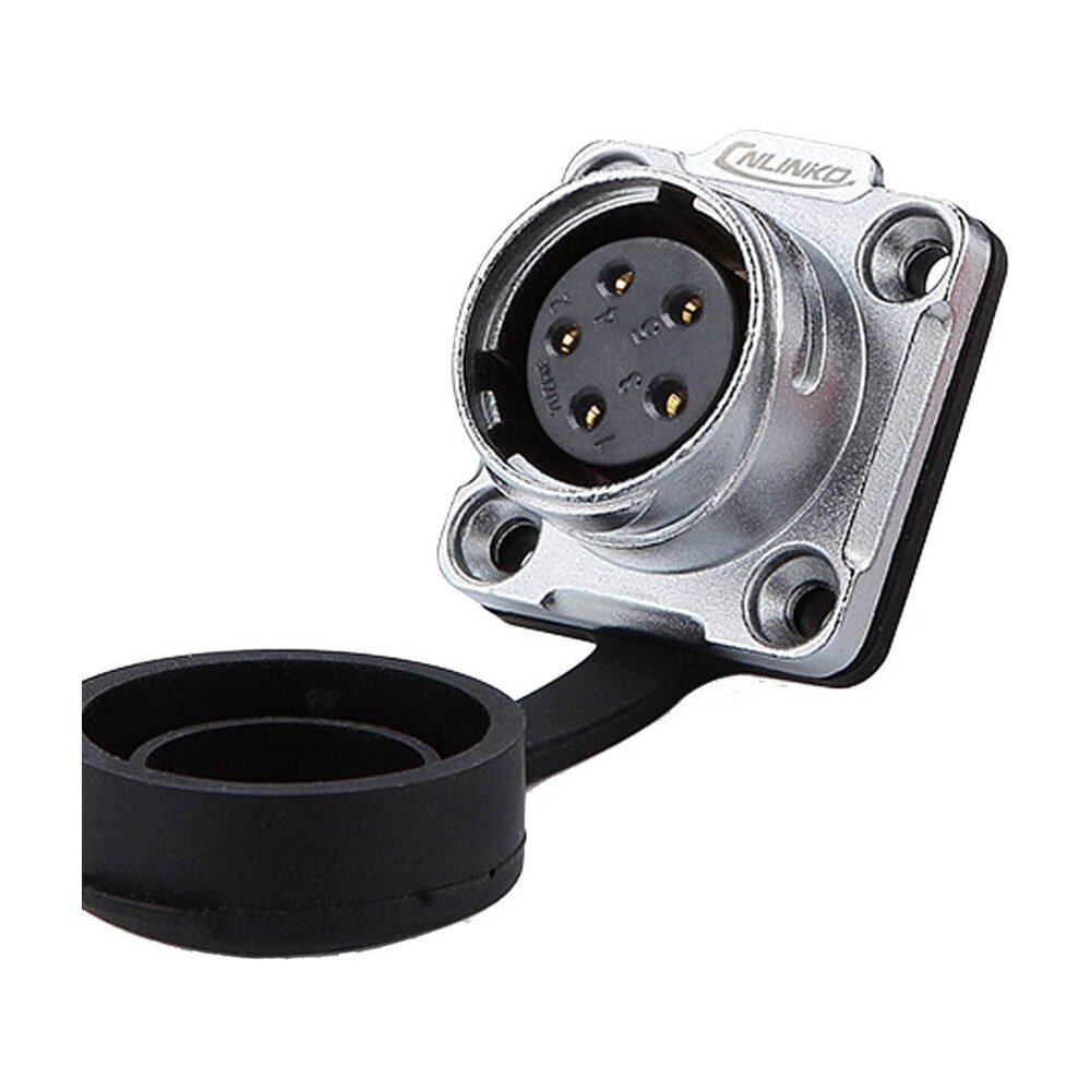 DH-20-J05SX-03-401, 5-Pin Female Panel Mount Waterproof Connector