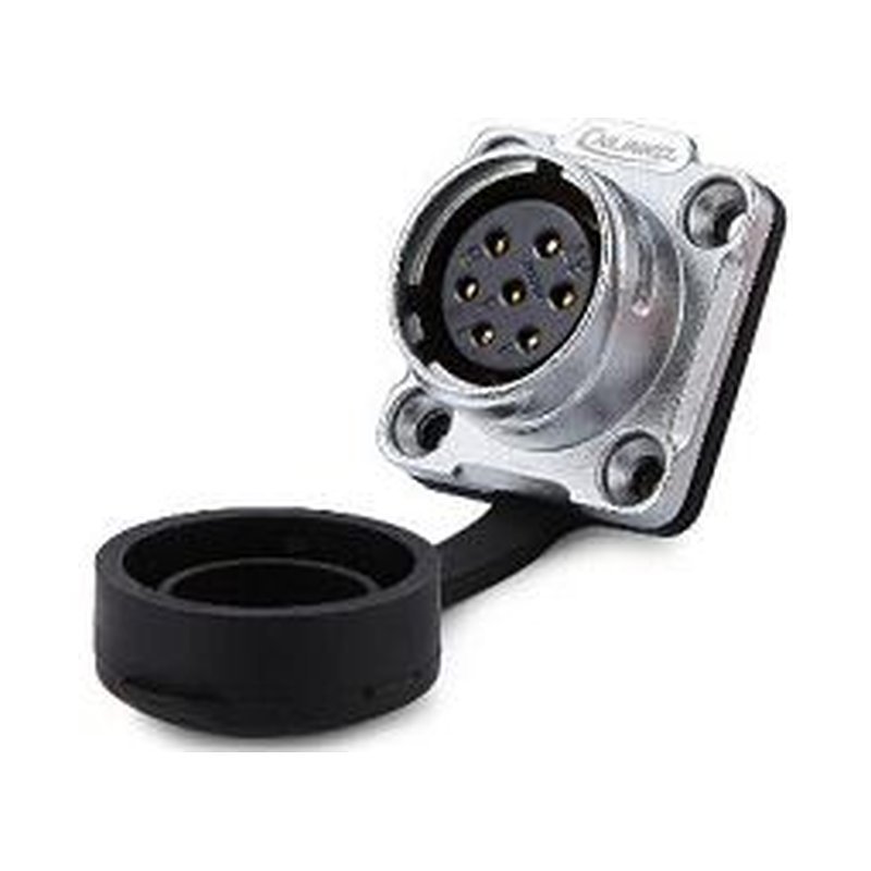 DH-20-J07SX-03-401, 7-Pin Female Panel Mount Waterproof Connector