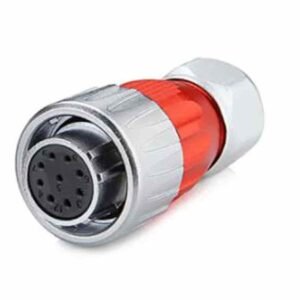 DH-20-J09PE-03-001, 9-Pin Female Cable Mount Waterproof Connector