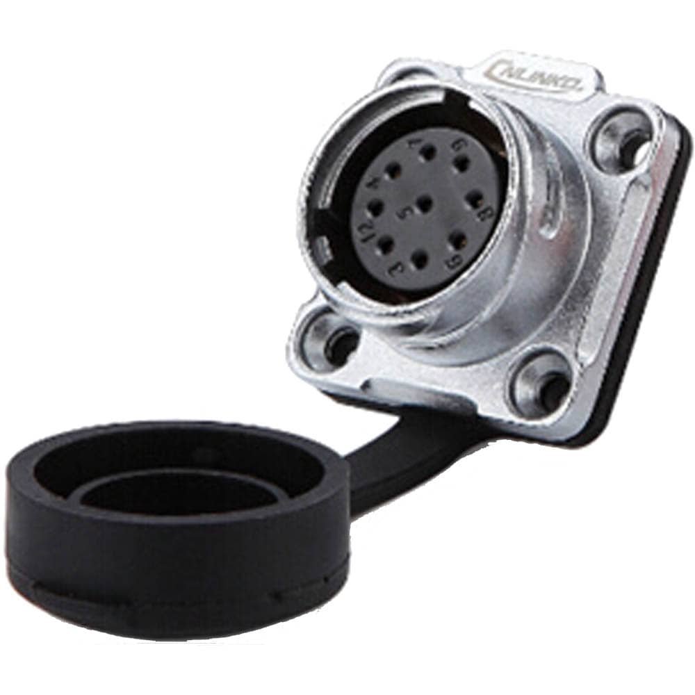 DH-20-J09SX-03-401, 9-Pin Female Panel Mount Waterproof Connector