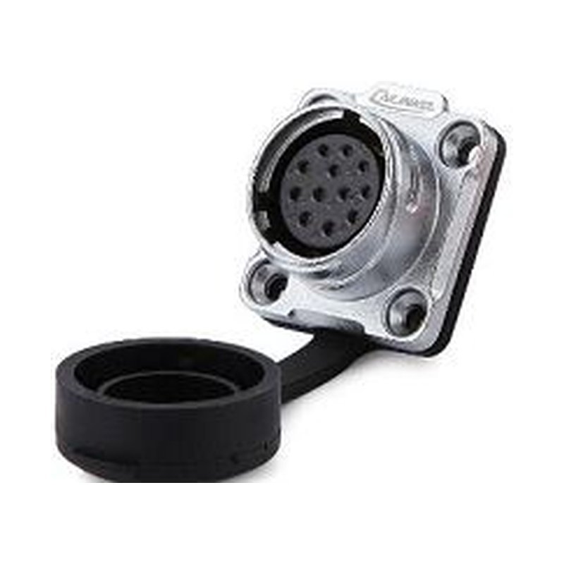 DH-20-J12SX-03-401, 12-Pin Female Panel Mount Waterproof Connector