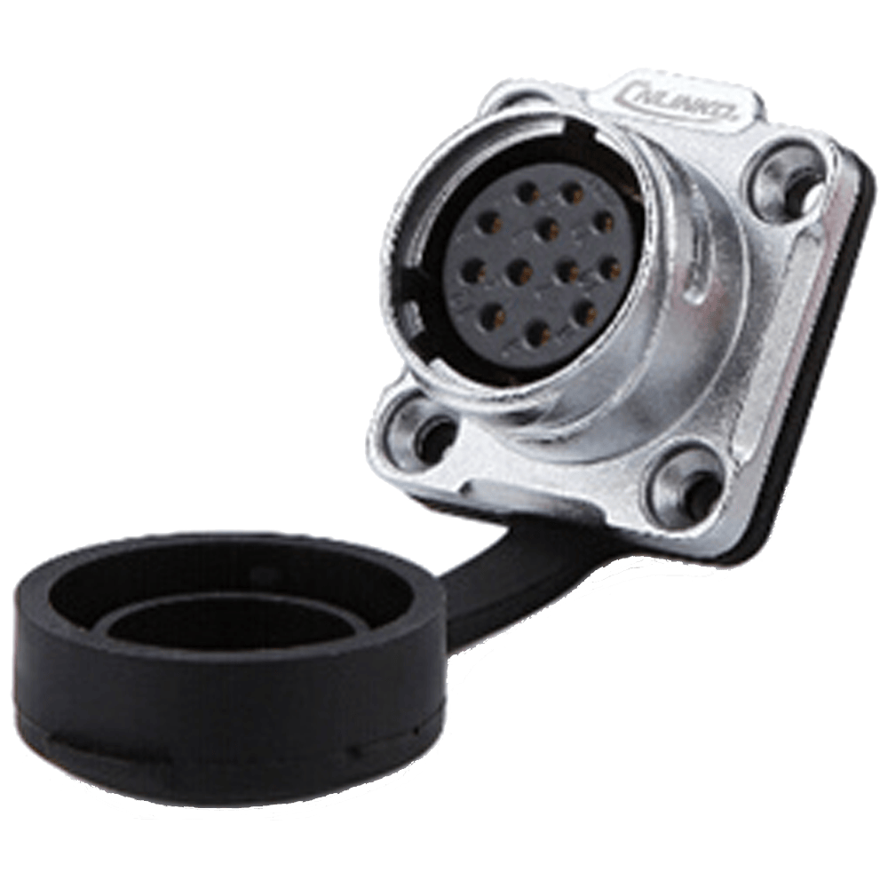 DH-20-J12SX-03-401, 12-Pin Female Panel Mount Waterproof Connector
