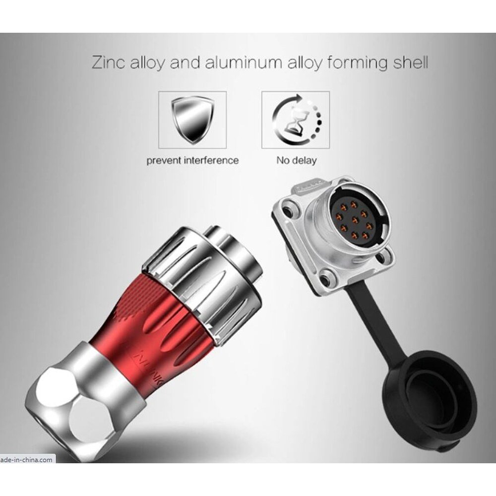 DH-20-C05PE-03-001, 5-Pin Male Cable Mount Waterproof Connector