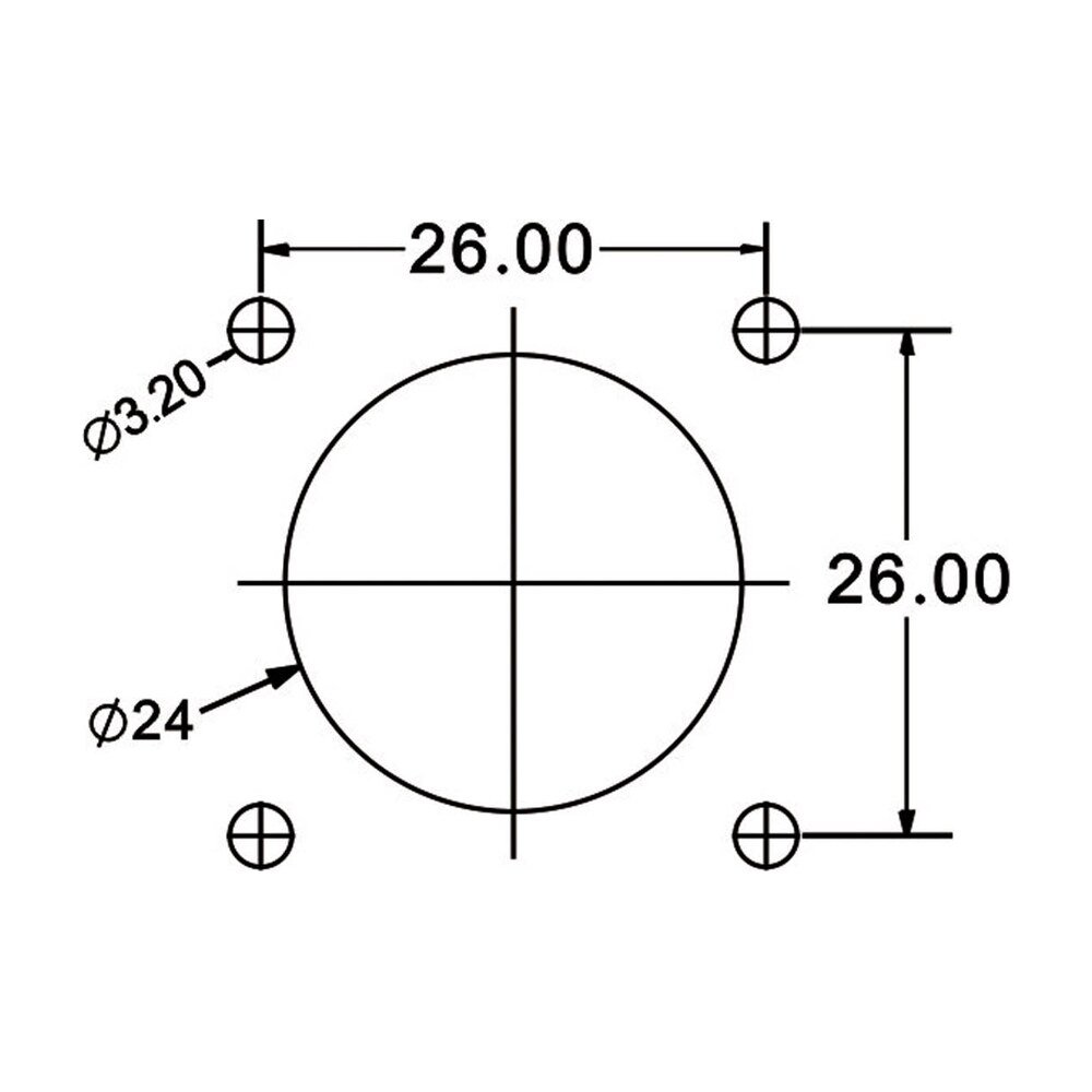 DH-24-J03SX-03-401, 3-Pin Female Panel Mount Waterproof Connector
