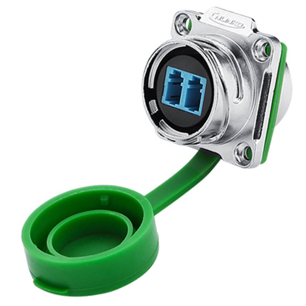 DH-24-J/LC/213/SX-43-401, DH-24 Fiber Optic (LC) Socket (Panel Mount) Waterproof Connector
