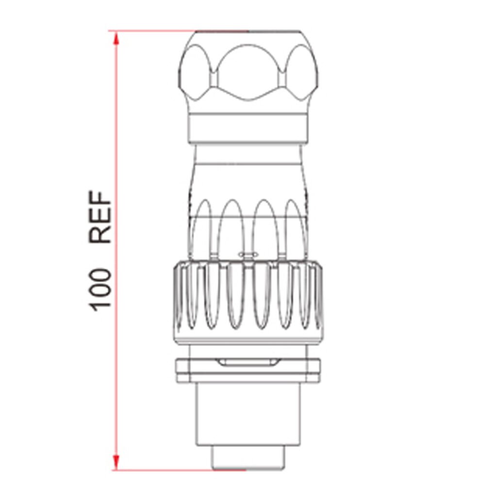 DH-24-C/RJ45/015/PE-43-001, DH-24 RJ45 Ethernet Plug (Cable Mount) Waterproof Connector