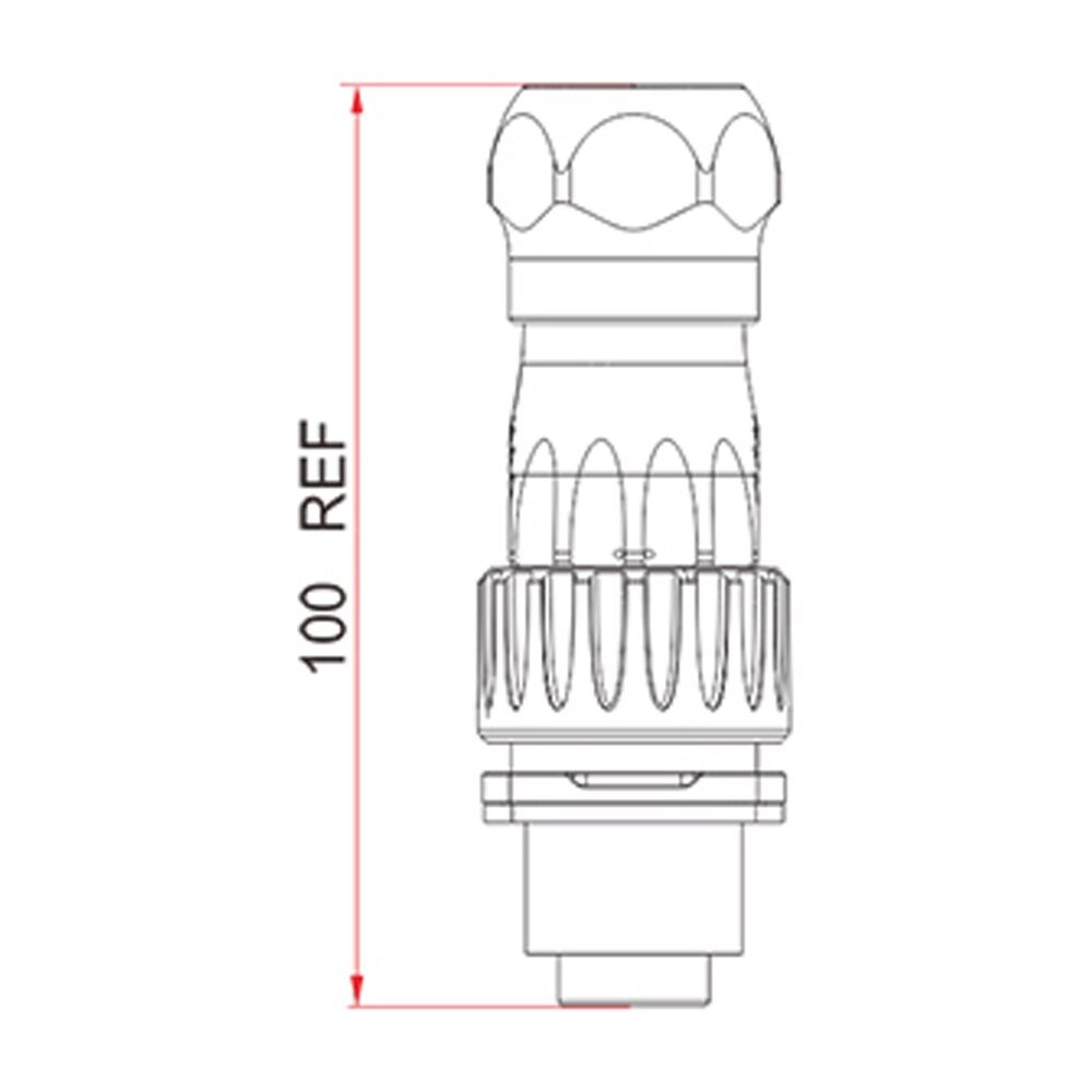 DH-24-C/RJ45/015/PE-43-001, DH-24 RJ45 Ethernet Plug (Cable Mount) Waterproof Connector