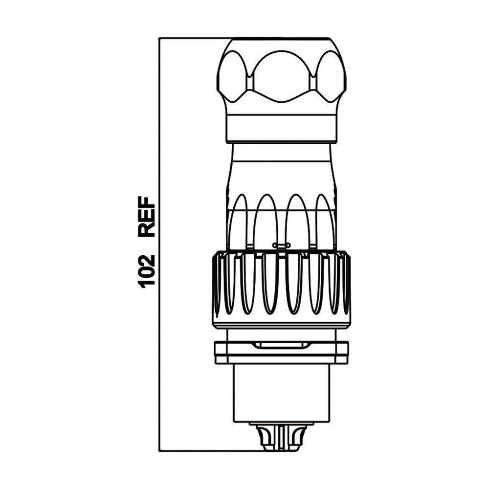 DH-24-C03PE-03-001, 3-Pin Male Cable Mount Waterproof Connector