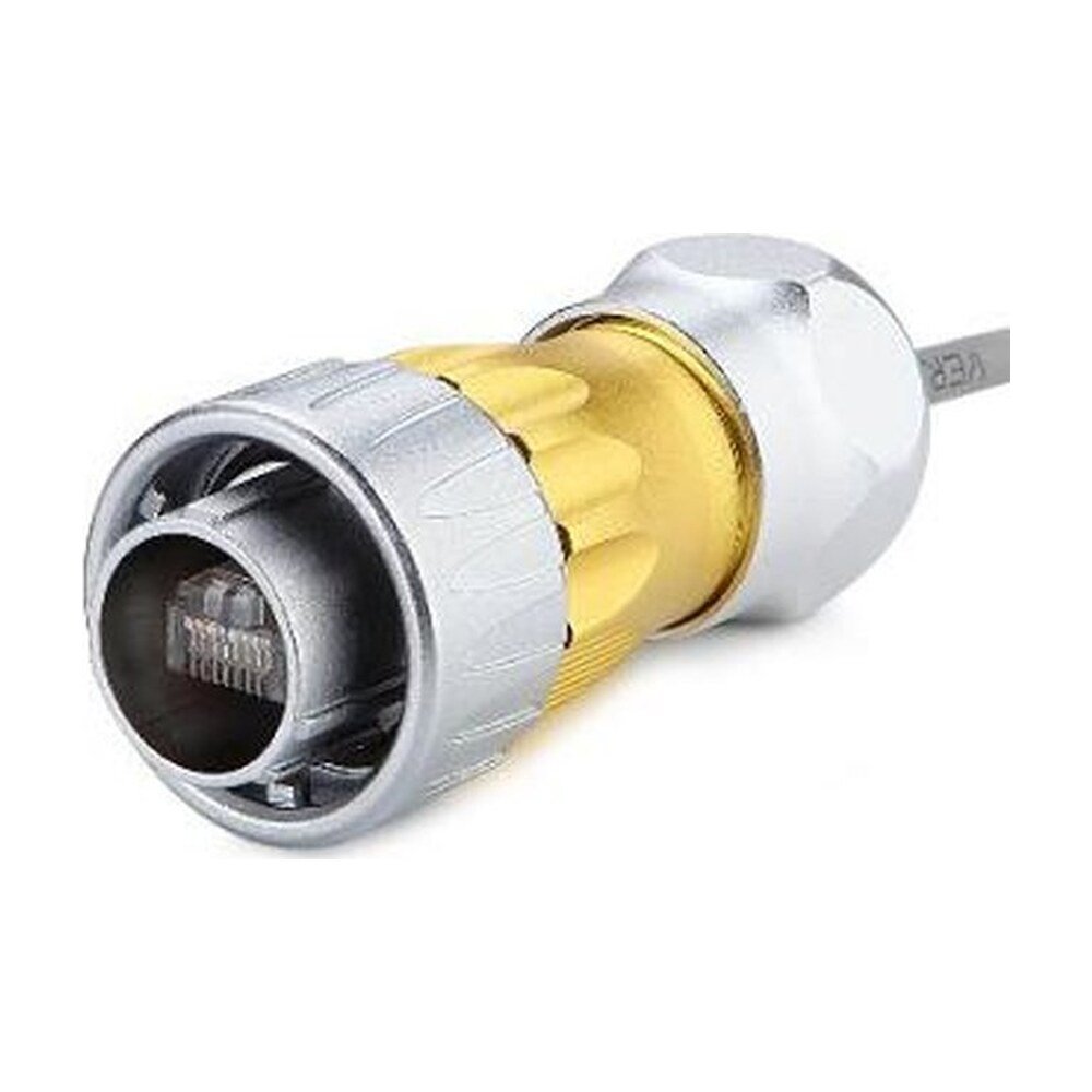 DH-24-C/RJ45/015/PE-43-001, DH-24 RJ45 Ethernet Plug (Cable Mount) Waterproof Connector