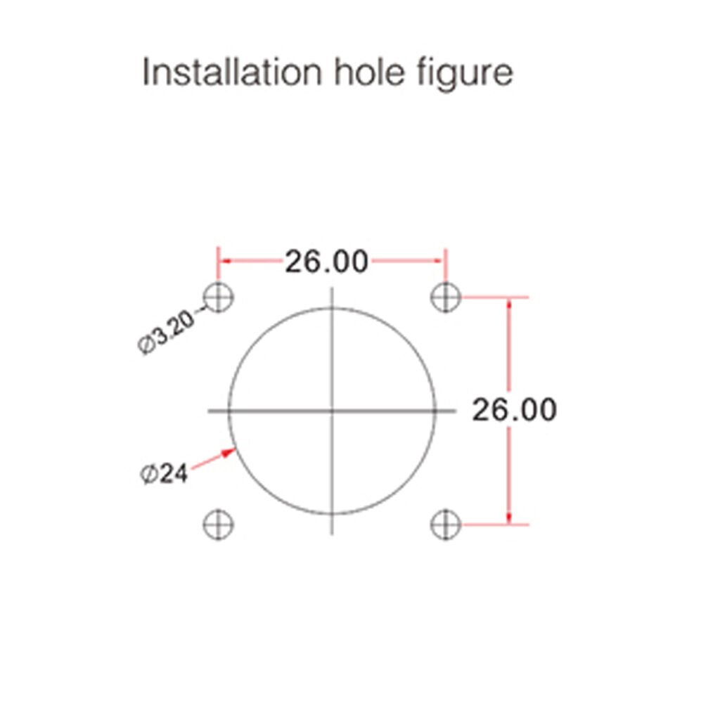DH-24-J/LC/213/SX-43-401, DH-24 Fiber Optic (LC) Socket (Panel Mount) Waterproof Connector