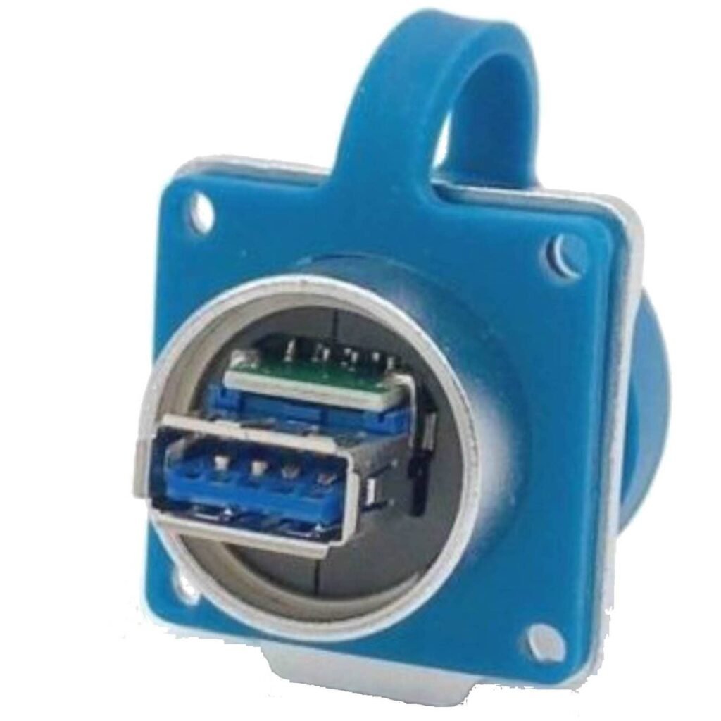 DH-24-J/USB3/213/SX-43-401, DH-24 USB 2.0/3.0 Socket (Panel Mount) Waterproof Connector
