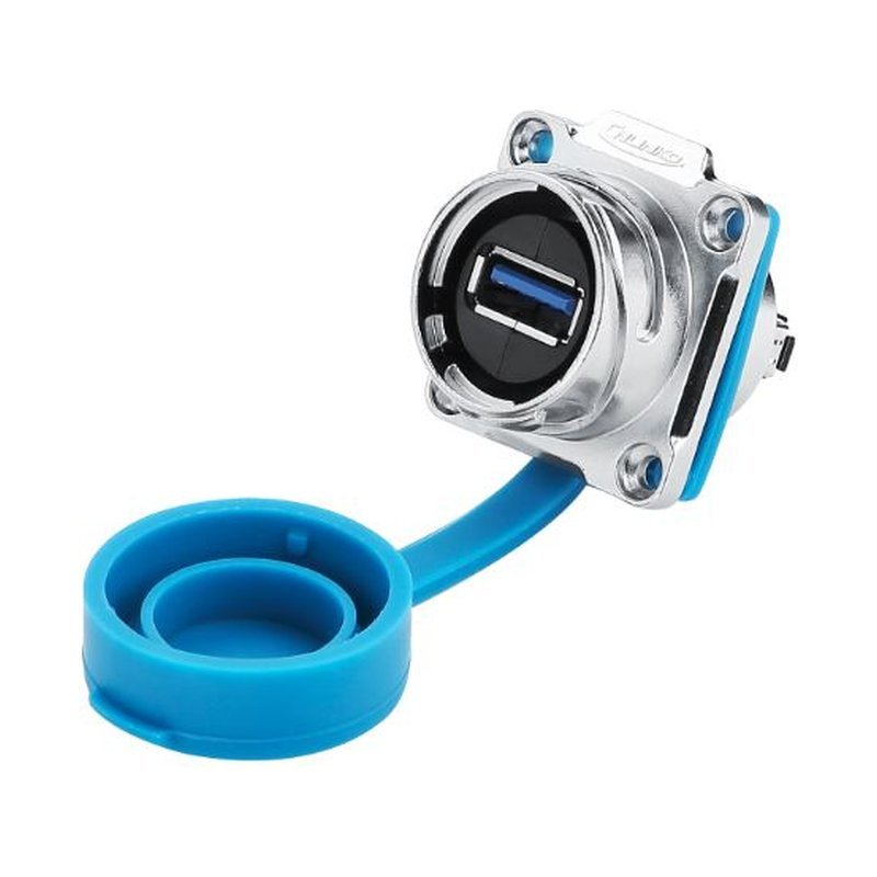 DH-24-J/USB3/213/SX-43-401A, USB 3.0 Type A Female Panel Mount Socket