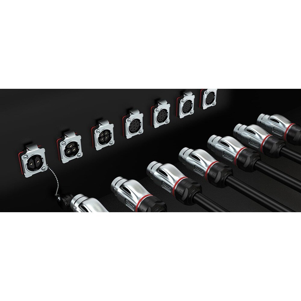 BD-24-C03PE-23-001, 3-Pin Metal Male Cable Mount Waterproof Connector