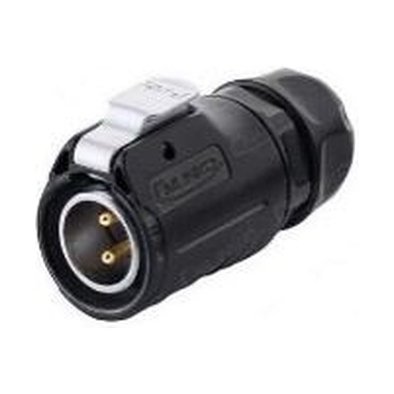 LP-20-C02PE-01-022, 2-Pin Male Cable Mount Waterproof Connector