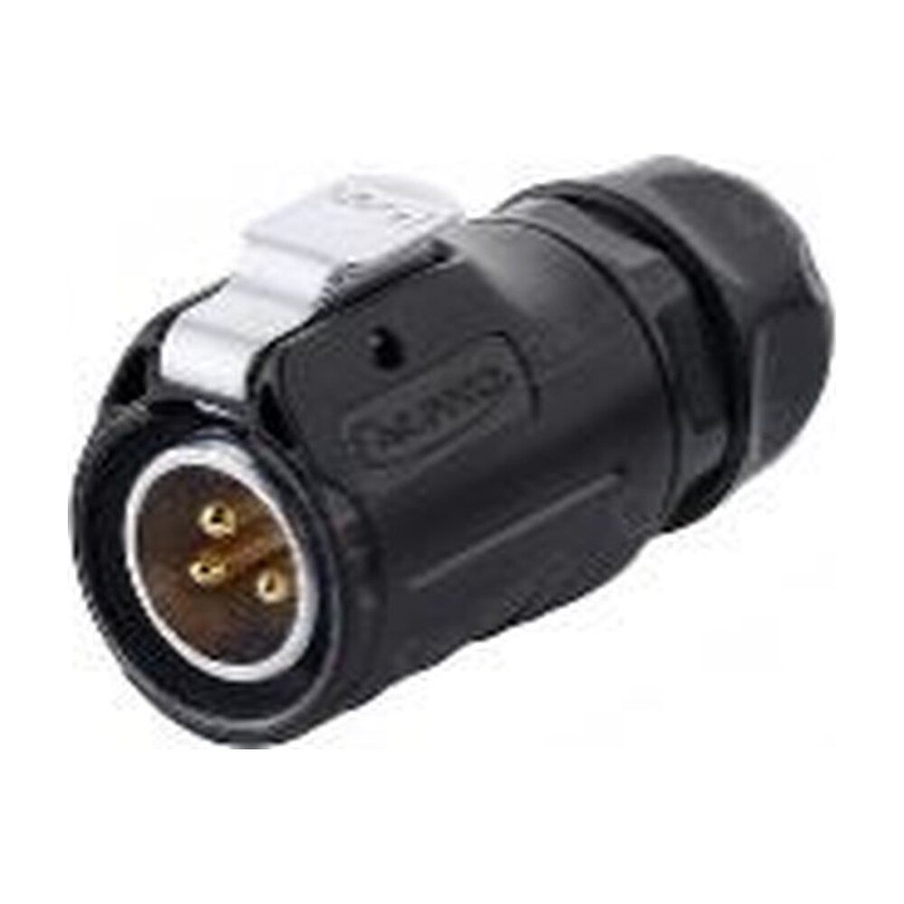 LP-20-C03PE-01-022, 3-Pin Male Cable Mount Waterproof Connector