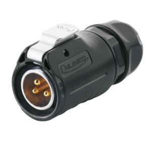 LP-20-C03PE-01-022, 3-Pin Male Cable Mount Waterproof Connector