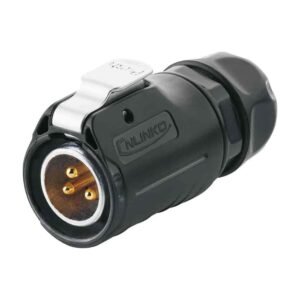 LP-20-C03PE-01-022, 3-Pin Male Cable Mount Waterproof Connector